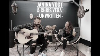 Janina Vogt amp Chris Vega  UNWRITTEN  Cover [upl. by Akimal991]