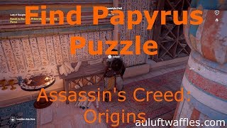 Find the Papyrus Puzzle Hypostyle Hall Assassin’s Creed Origins [upl. by Ecyoj]