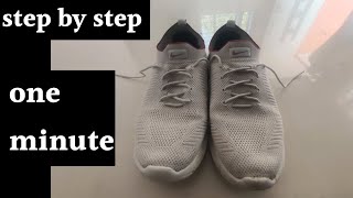 double hole shoe laces  double hole shoes lacing step by step  shoes ki less kaise bandhe  easy [upl. by Noryt]