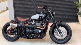 2024 Triumph Bonneville Bobber Walk Around Review [upl. by Ylrebmi509]