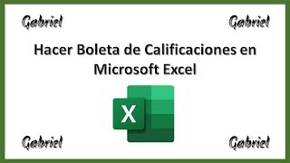 Hacer Boleta de calificaciones en Microsoft Excel 2021365 [upl. by Frank720]