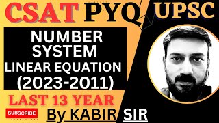 UPSC CSAT Number System Previous Year Question PYQ [upl. by Jagir]