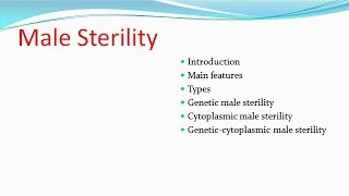 Male Sterility and its typesPlant Breeding for any agricultural competitive exam [upl. by Chaney]