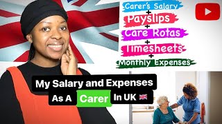 How much I earn as a Carer In UK🇬🇧My monthly ExpensesFinancial realities Of a CarerFatimata Ali [upl. by Nosae]