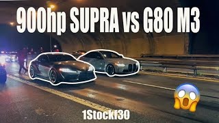 900HP TOYOTA SUPRA vs BMW G80 M3 “SETTLING BEEF INSIDE 1STOCKGANG”  UPDATE ON THE G42 M240i BUILD [upl. by Enaasiali735]