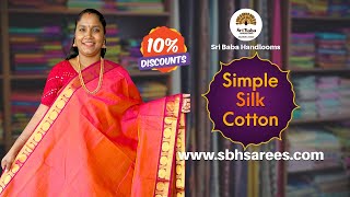 Simple Silk Cotton Saree Collections6022024 [upl. by Carlynn]