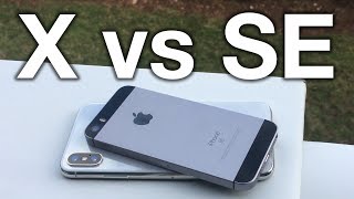 iPhone X vs iPhone SE  Full Comparison 2018 [upl. by Ielarol722]