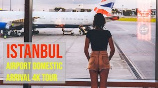 Istanbul Airport Domestic Arrival 4K TOUR Flight from Gazipasa to Istanbul [upl. by Jecoa872]