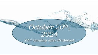 October 20 2024 Sunday Worship [upl. by Raseac]