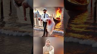 Ding dong sad story Bride Girl burnt in gondola after ceremony shorts feed [upl. by Ynohtnanhoj]