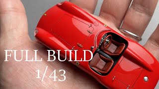 Full Build Ferrari 750 Monza 143 scale model car [upl. by Oyam]