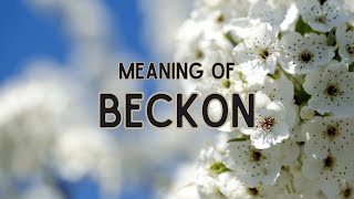 What is the meaning of Beckon [upl. by Harbert853]