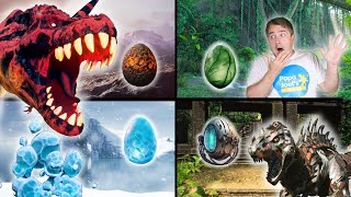 Four Element Baby Dinosaur Egg Scavenger Hunt  Educational Dinosaur Videos for Kids [upl. by Dyson]