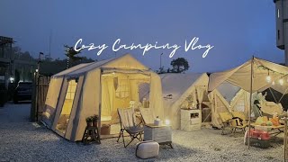 Camping Vlog 🌱 Setting up a 36kg Tent  One Ground Campsite  ASMR camp  Naturehike Air 12x [upl. by Roswald231]