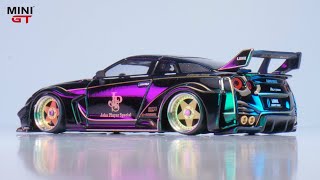 Nissan GTR R35 Liberty Walk Silhouette JPS Stance  Hot Wheels Custom Mini GT [upl. by Anail]