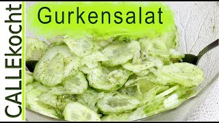 Besten Gurkensalat mit Dill selber machen  Omas schnelles Rezept [upl. by Igig]