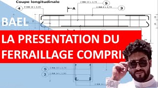 BAEL Poutre N°2 Dessin de la coupe transversale et longitudinale [upl. by Rumilly152]