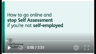 How to go online and stop Self Assessment if youre not selfemployed [upl. by Meador]