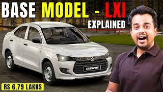 New Maruti Dzire Facelift LXI BASE MODEL Explained  Rs 679 Lakhs  2024 New Dzire Base Model [upl. by Felton]