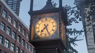 GASTOWN STEAM CLOCK TOUR OF VANCOUVER CANADA [upl. by Ahseina]