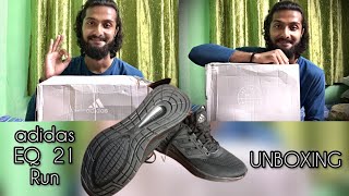 Adidas EQ21 Run Unboxing   Adidas Shoe Under 4000 Unboxing [upl. by Ahsilla]