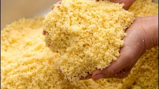 COMMENT PRÉPARER LA SEMOULE DE COUSCOUS  FACILE ET SIMPLE [upl. by Yatnuhs66]