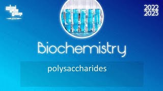 L 2 part 2 Carbohydrate chemistry Polysaccharides Biochemistry [upl. by Annawaj466]