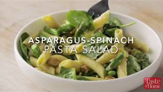 Asparagus Spinach Pasta Salad [upl. by Arrimat]