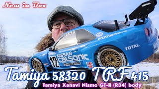 Tamiya TRF415 Xanavi Nismo GTR R34 58320 Review [upl. by Jayme534]