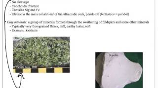 Historical Geology Minerals important rock forming minerals [upl. by Nosimaj]