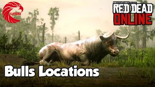 Bulls Locations rdr2 Online  Red Dead Online Bulls Location Guide [upl. by Staal]