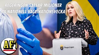 Pressträff med regeringen – nationell vaccinationsvecka införs [upl. by Aikenat42]