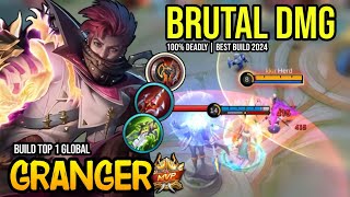 GRANGER BEST BUILD 2024  BUILD TOP GLOBAL GRANGER GAMEPLAY  MOBILE LEGENDS✓ [upl. by Eimac]