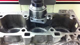 Porsche Block being machined for Darton MID Sleeves [upl. by Eldrida]