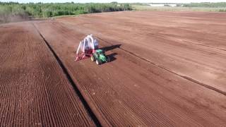 Tracadie NB Peat Moss Harvesting Aug 13 2016 DJI 0040 [upl. by Pulsifer]