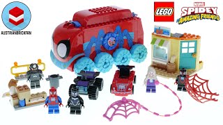 LEGO Marvel 10791 Team Spideys Mobile Headquarters  LEGO Speed Build Review [upl. by Ehrenberg]