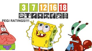 SpongeBob Portrayed by PEGI ratings Part 5 [upl. by Elime]