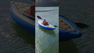 My first time with caiac canoe Văliug Yaya ponton [upl. by Ayikat]