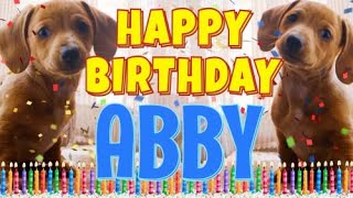 Happy Birthday Abby  Funny Talking Dogs  What Is Free On My Birthday [upl. by Enomar623]