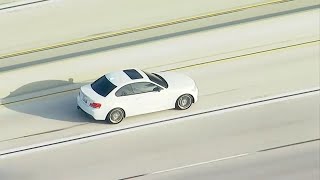 FULL CHASE CHP chases BMW driver going over 100 mph on LA freeways [upl. by Dominick]