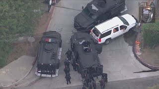 Violent pursuit suspect in custody after hourslong standoff in LA [upl. by Deibel]