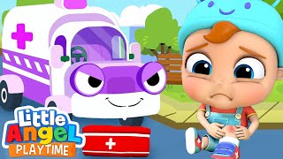 Ambulance To The Rescue  Fun Sing Along Songs by Little Angel Playtime [upl. by Sukram]