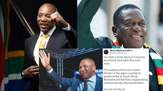 Mmusi Maimane Boldly Calls Out the President of Zimbabwe Over His Post to Botswana’s New President🤭 [upl. by Brinkema203]