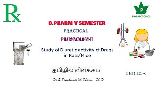 Study of Diuretic activity of Drugs in RatsPharmacology PracticalBPharm5SemesterPC2Series6 [upl. by Tenenbaum]