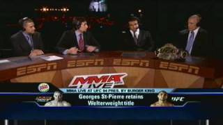 GSP at UFC 94 Postfight ExtraESPN [upl. by Adnaw918]