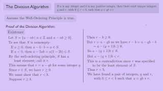 Abstract Algebra 1 The Division Algorithm [upl. by Claudetta]