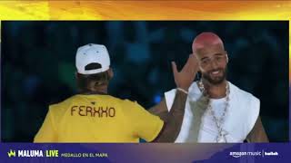 Medallo en el mapa  Feid y Maluma cantando Fresh Kerias y Mojando Asientos en vivo 🇨🇴🔥 [upl. by Nnylodnewg]