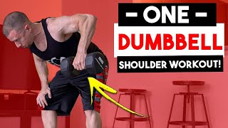 ONE Dumbbell Shoulder Workout for Men Workouts with ONE Dumbbell  Single Dumbbell Exercises [upl. by Oicanata642]