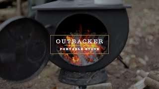 Outbacker portable woodburning stove review  in the woods [upl. by Nwahsor]