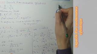 Exo4électrostatique capacité dun condensateur cylindrique Théorème de Gauss [upl. by Eberle817]